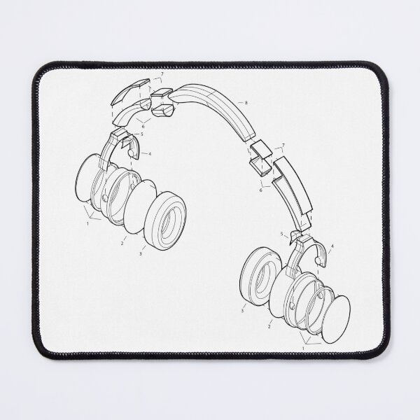 Item preview, Headphone Explode Isometric Axon designed and sold by PrestonArch.
