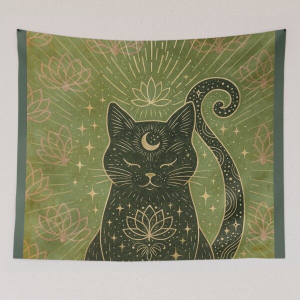 Item preview, Sacred Cat Malva & RoseSacred Cat in Malva & Rose designed and sold by 	aluzia.design.
