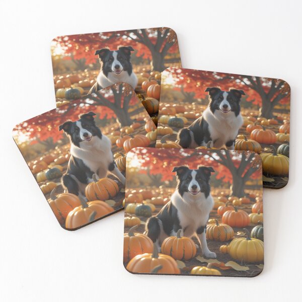 Item preview, Border Collie in Pumpkin Patch - Autumn Fall Dog Art designed and sold by Nature's Palette.
