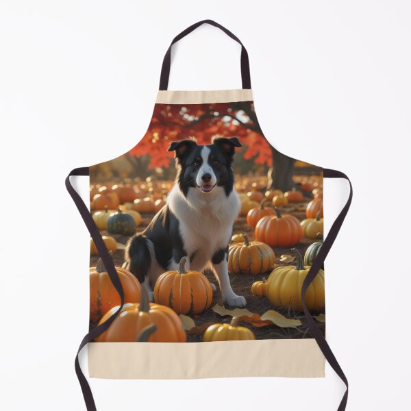 Item preview, Border Collie in Pumpkin Patch - Autumn Fall Dog Art designed and sold by Nature's Palette.