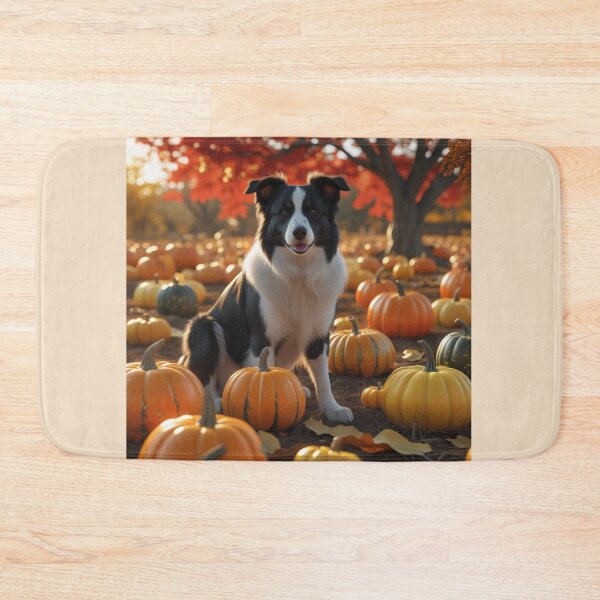 Item preview, Border Collie in Pumpkin Patch - Autumn Fall Dog Art designed and sold by Nature's Palette.