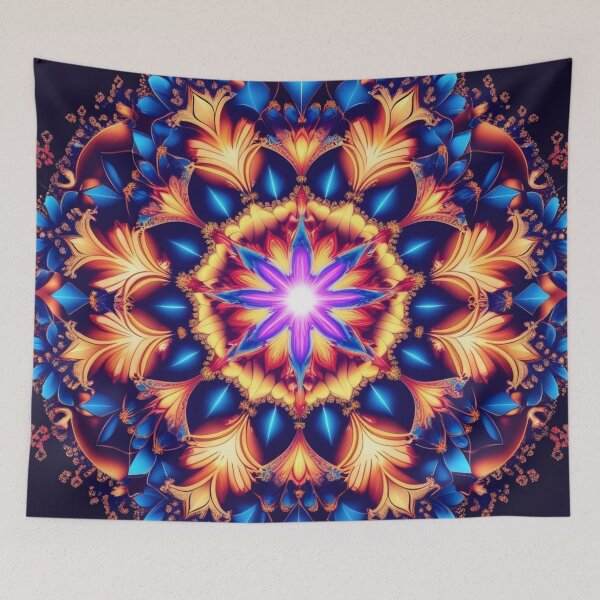 Item preview, Luminous Fractal Mandala – Cosmic Bloom of Light & Unity designed and sold by Harmonic_Layers.