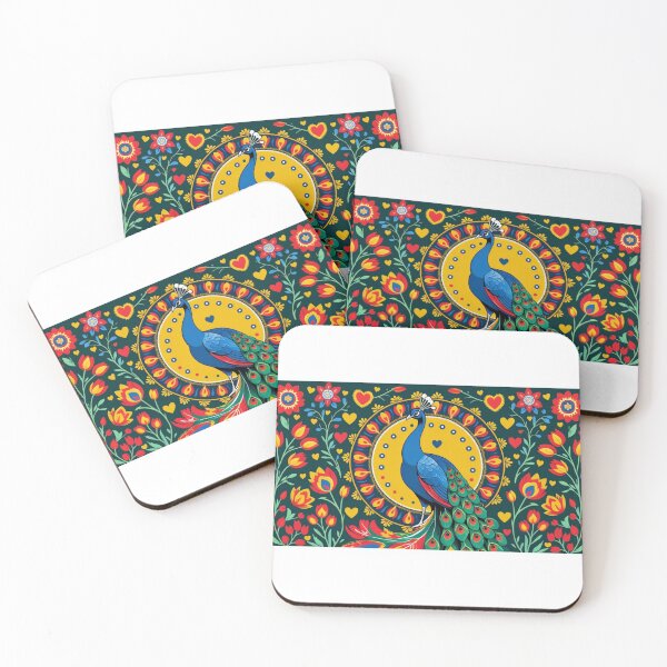 Item preview, Folk Peacock – Colorful Folklore Design designed and sold by MerchVersum.