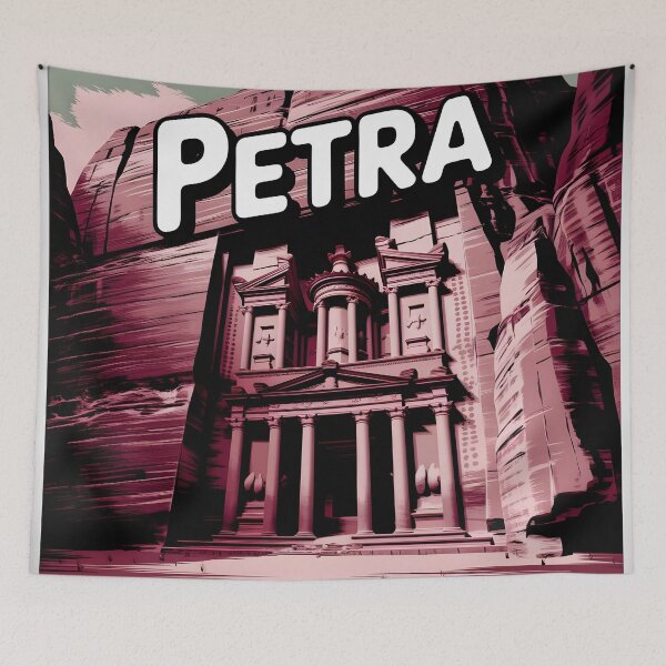 Item preview, Petra: Classic Travel Poster of Rock-Carved Majesty designed and sold by LSVart.