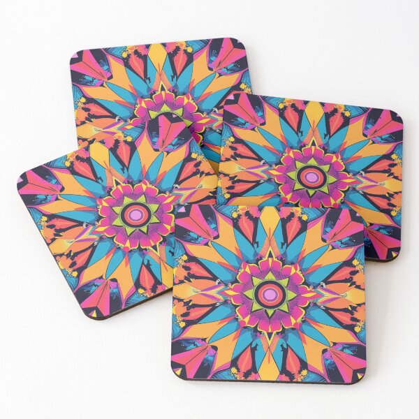 Item preview, Psychedelic Pop Mandala – Vibrant Abstract Vision of Unity designed and sold by Harmonic_Layers.