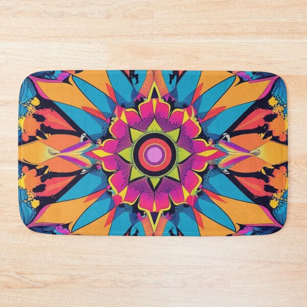 Item preview, Psychedelic Pop Mandala – Vibrant Abstract Vision of Unity designed and sold by Harmonic_Layers.