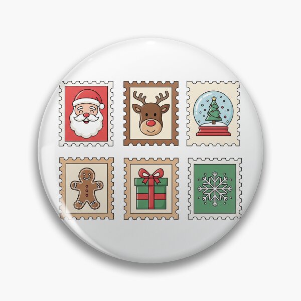 Item preview, Christmas Stamps | Vintage and Festively Charming Holiday Graphic designed and sold by Tw1nsAIArt.