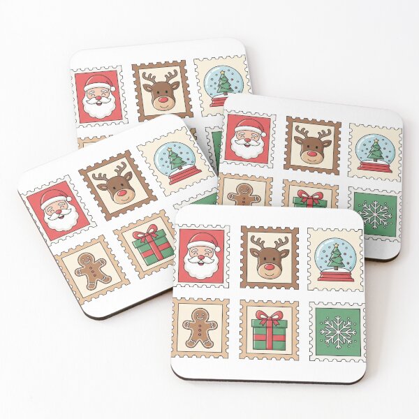 Item preview, Christmas Stamps | Vintage and Festively Charming Holiday Graphic designed and sold by Tw1nsAIArt.
