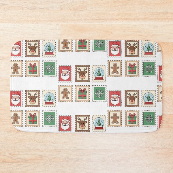 Item preview, Christmas Stamps | Vintage and Festively Charming Holiday Graphic designed and sold by Tw1nsAIArt.