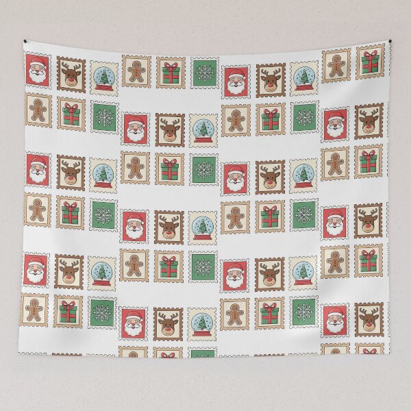 Item preview, Christmas Stamps | Vintage and Festively Charming Holiday Graphic designed and sold by Tw1nsAIArt.