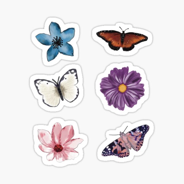 Item preview, Floral and Butterfly Illustration Collection – Hand-Drawn Nature-Inspired Art designed and sold by TheEchoWood.