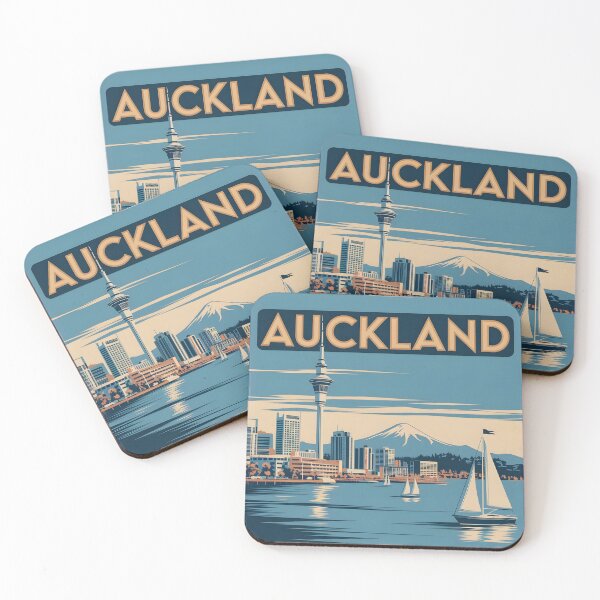 Item preview, Auckland: Classic style Travel Poster Charm designed and sold by LSVart.