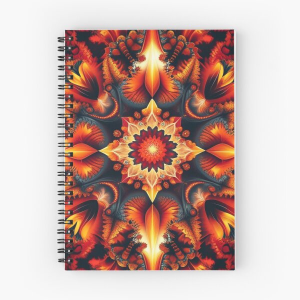 Item preview, Glowing Autumn Flame Fractal Mandala designed and sold by Harmonic_Layers.