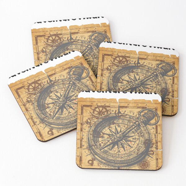 Item preview, Vintage Compass Map – Pirate Treasure Adventure designed and sold by JakubOnDemand.