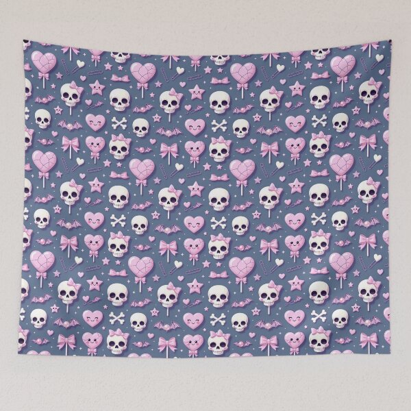 Item preview, Kawaii Sadcore Pastel Goth Pattern designed and sold by Burnt-Blooms.