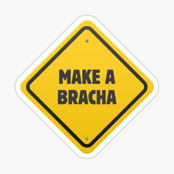 Item preview, MAKE A BRACHA SIGN YELLOW - yellow jewish pride designed and sold by jessicaleah15.
