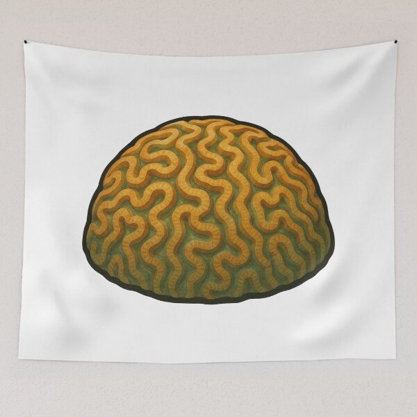 Item preview, Brain Coral Illustration – Marine Reef Artwork for Ocean Lovers designed and sold by Vendeloc.