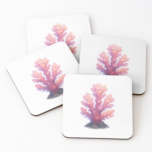 Item preview, Tree Coral Illustration – Pink and Purple Branching Reef Artwork designed and sold by Vendeloc.