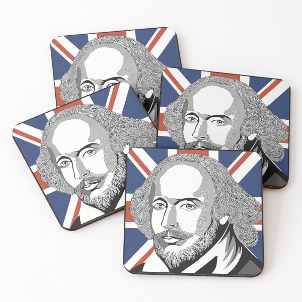 Item preview, Shakespeare’s head on Union Jack flag designed and sold by KateVanFloofno1.