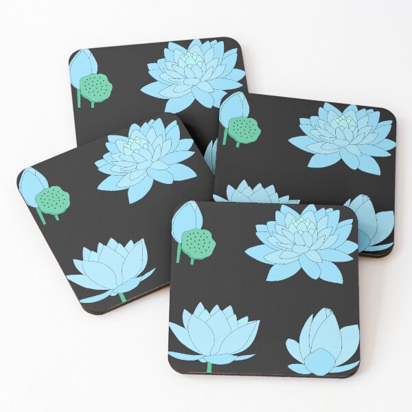 Item preview, Blue Waterlilies designed and sold by Leapingdoe.