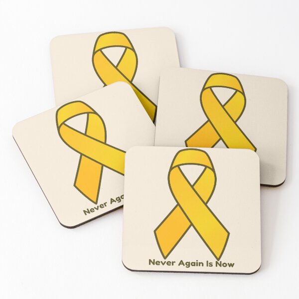 Item preview, yellow ribbon never again is now. jewish pride, bring the hostages home designed and sold by jessicaleah15.