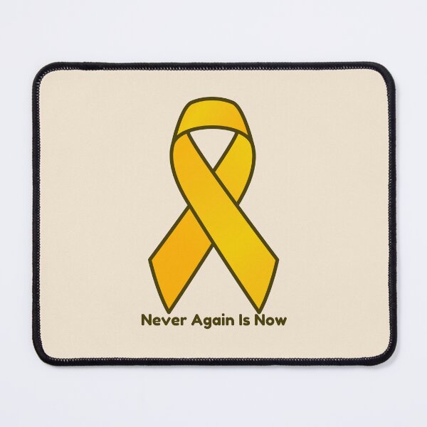 Item preview, yellow ribbon never again is now. jewish pride, bring the hostages home designed and sold by jessicaleah15.
