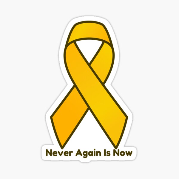 Item preview, yellow ribbon never again is now. jewish pride, bring the hostages home designed and sold by jessicaleah15.
