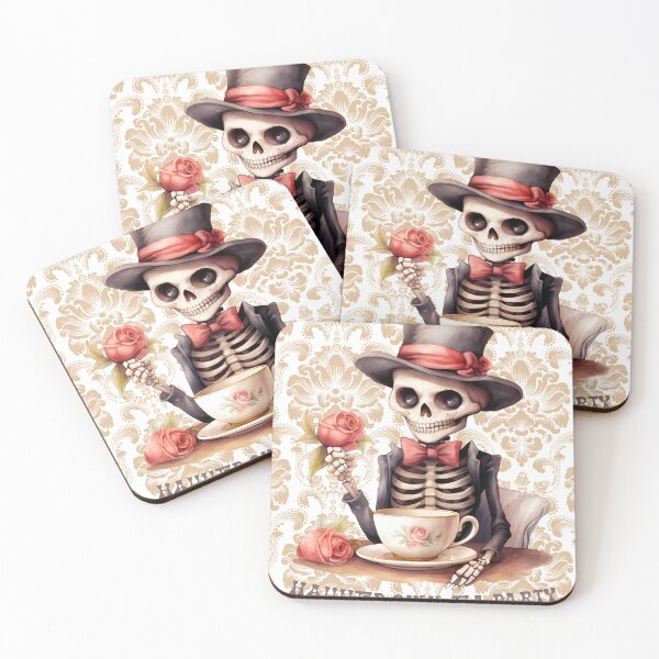 Item preview, Victorian Skele-Tea Party – Elegant Gothic Skeleton Design designed and sold by JakubOnDemand.