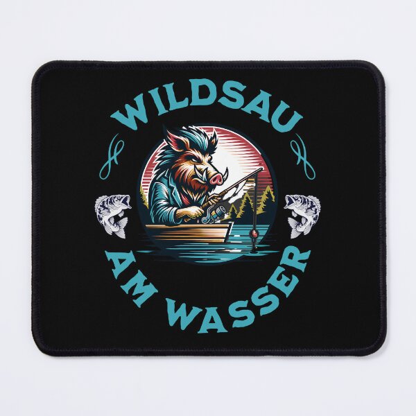 Artikelvorschau, Wildsau am Wasser lustiges Angler Design entworfen und verkauft von ReneMM.