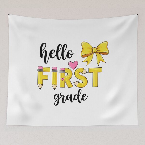 Item preview, Hello First Grade for Girls Boys Cute Back to School Pencil designed and sold by MotivaChic.