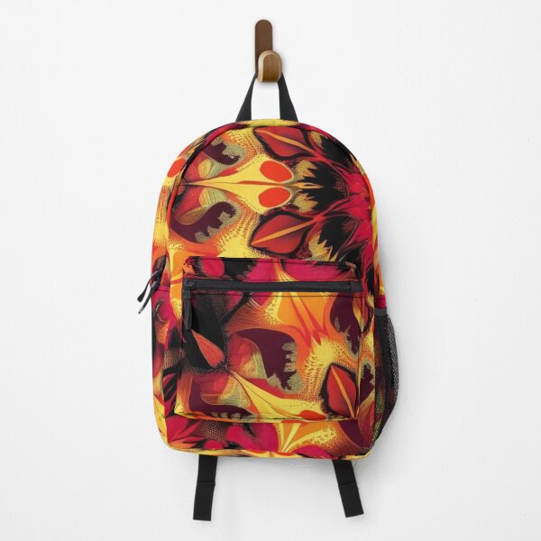 Item preview, Bold Autumn Fractal Mandala with Fiery Petals and Teal Accents designed and sold by Harmonic_Layers.