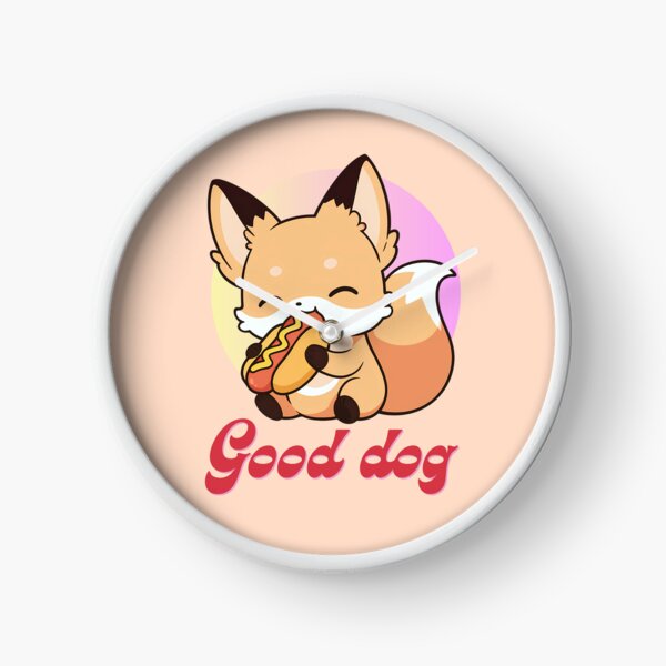 Item preview, Kawaii Fox Enjoying a Cozy Hot Dog designed and sold by buglevel.