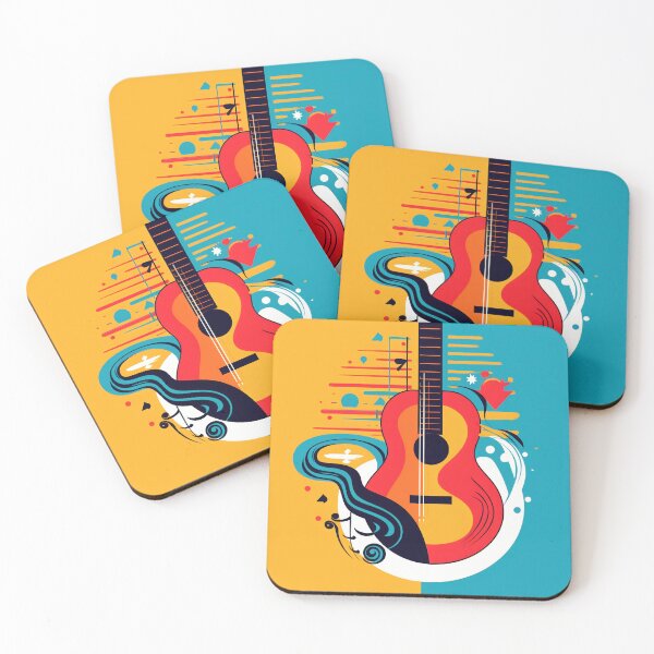 Item preview, Abstract colorful guitar art designed and sold by anytka.
