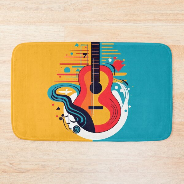 Item preview, Abstract colorful guitar art designed and sold by anytka.