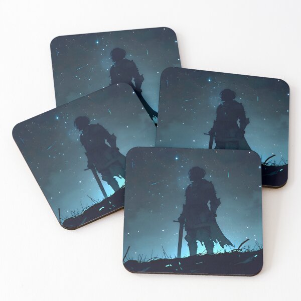 Item preview, Lone Knight Under Stars | Anime Fantasy Silhouette Art designed and sold by A L O N E.