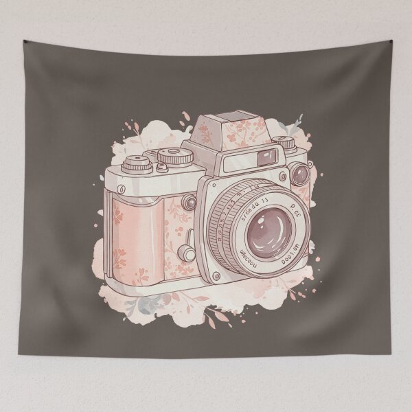 Item preview, vintage camera with flower designed and sold by obinsuma.