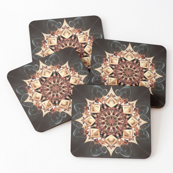 Item preview, Golden Mandala With Ornate Smoky Swirls designed and sold by Harmonic_Layers.
