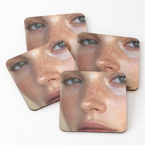 Item preview, Freckled face with striking eyes designed and sold by anytka.