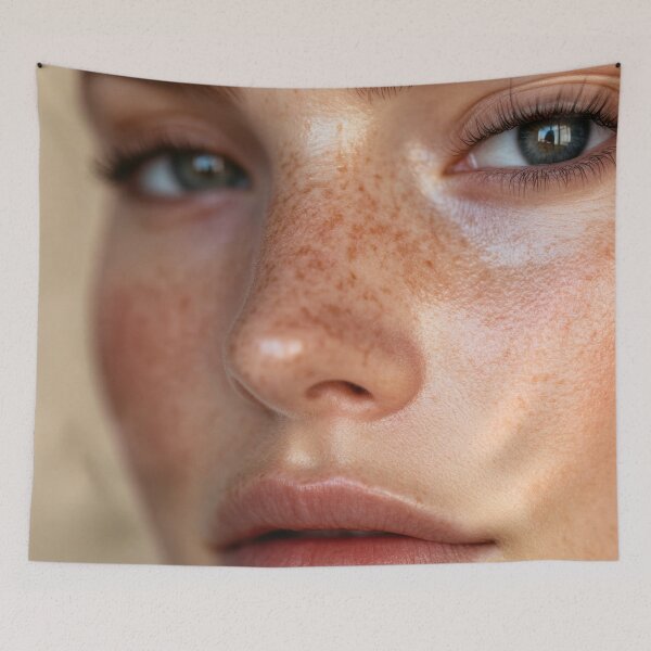 Item preview, Freckled face with striking eyes designed and sold by anytka.