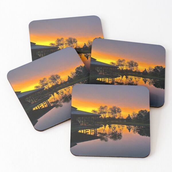 Item preview, Vibrant Sunset Reflections: A Serene Evening Scene designed and sold by NatureVibesHere.