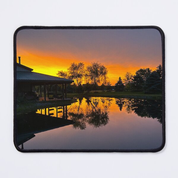 Item preview, Vibrant Sunset Reflections: A Serene Evening Scene designed and sold by NatureVibesHere.