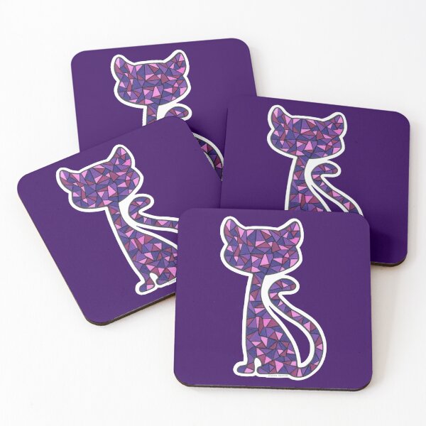 Item preview, Purple and Pink Geometric Cat designed and sold by LemurStudios.