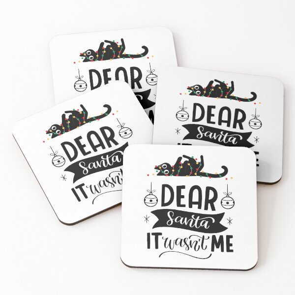 Item preview, Playful Black Cat Dear Santa It Wasn't Me designed and sold by ChaosDesigns876.