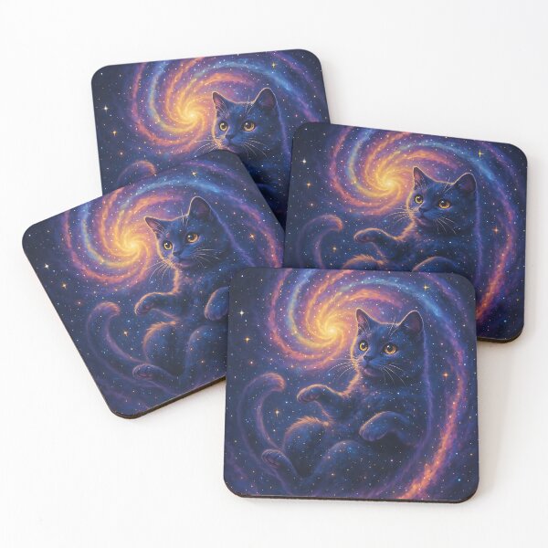 Item preview, Galaxy Prowler – Cosmic Cat Spiral designed and sold by GummyShelf.