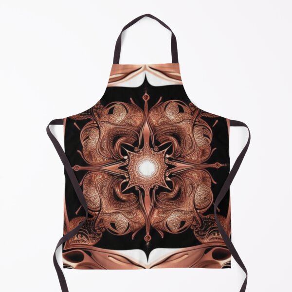 Item preview, Ornate Copper Mandala – Glowing Center with Abstract Flow designed and sold by Harmonic_Layers.