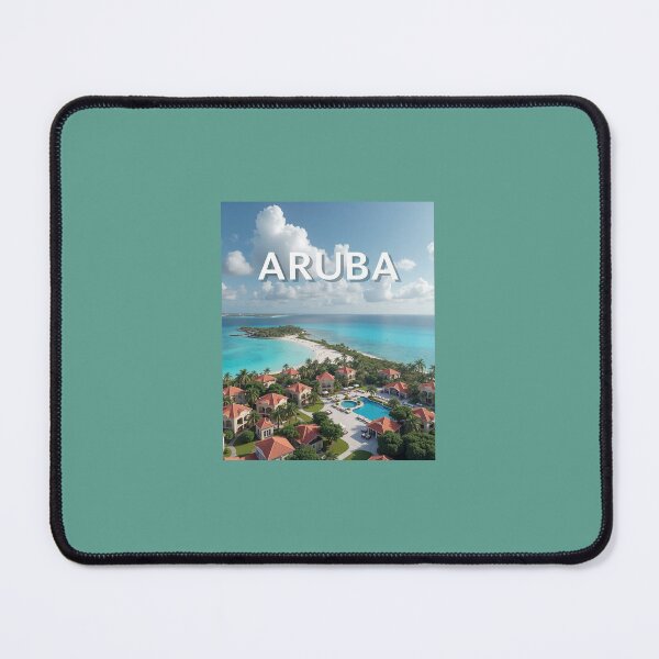 Item preview, Aruba with colorful orange roof tops designed and sold by seahorse crossing.