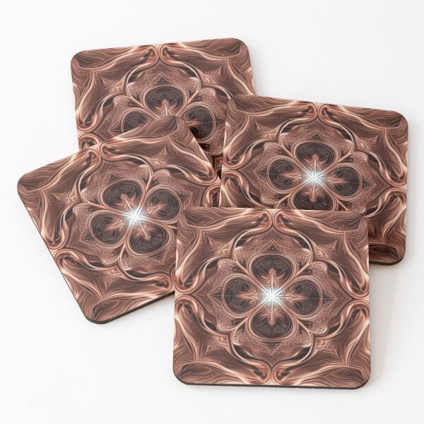 Item preview, Bronze Metallic Mandala Abstract Art designed and sold by Harmonic_Layers.