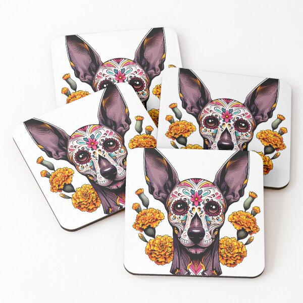 Item preview, Vibrant Xoloitzcuintle Art – Mexican Day of the Dead Dog Illustration designed and sold by  Ojo de Lilith.