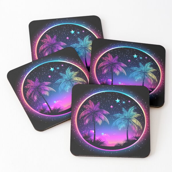 Item preview, Vibrant palm trees under starry sky designed and sold by anytka.