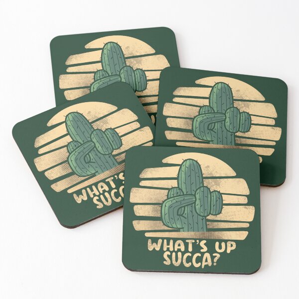 Item preview, What's Up Succa? - Funny Cactus Plant Pun designed and sold by HimayaStudio.